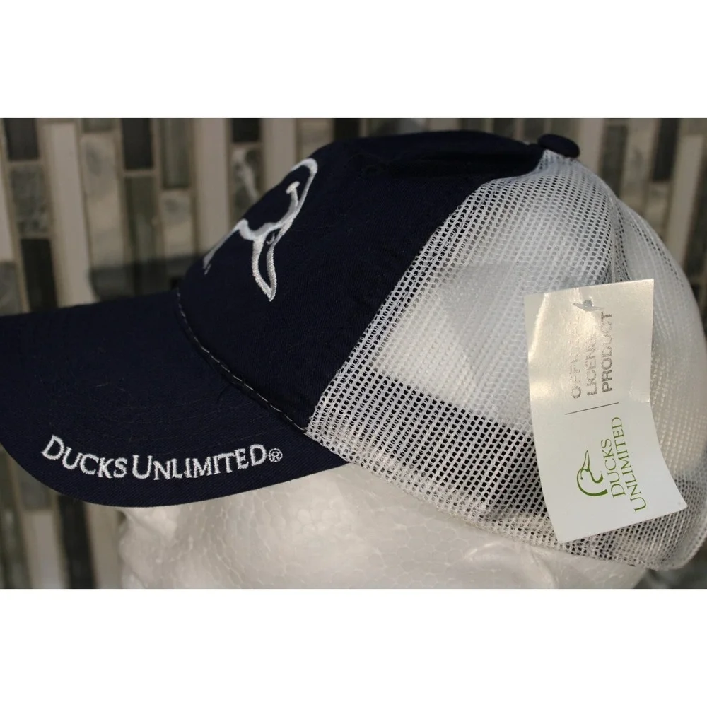 NWT Ducks Unlimited Adjustable Hat Blue White‎